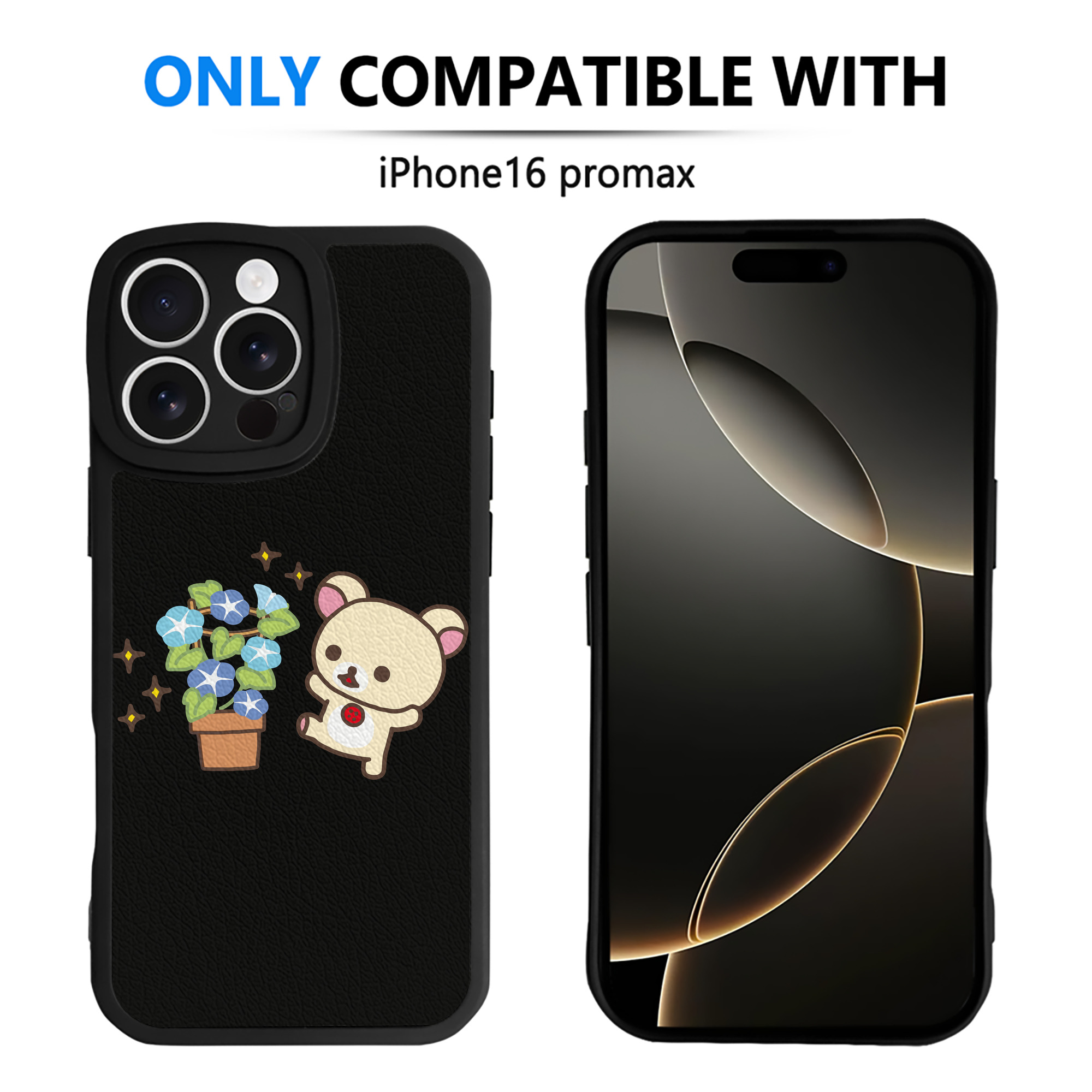 （画像用） リラックマ リラックマ キイロイトリ Rilakkuma Korilakkuma Kiiroitori 【iPhone 16シリーズ対応】シリコンスマホケース（レザー調） 材質：シリコン